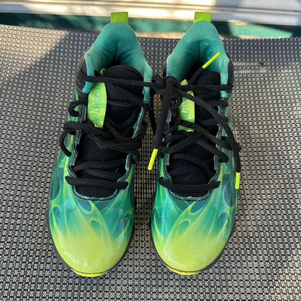 Under Armour Kids' Lime and Black cleats